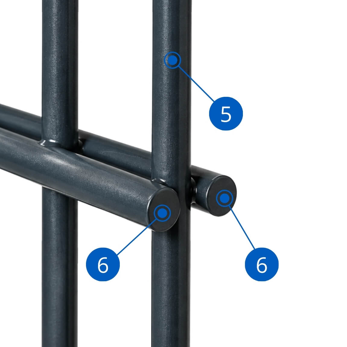 Doppelstabmattenzaun 6/5/6 – Drahtstärke im Detail